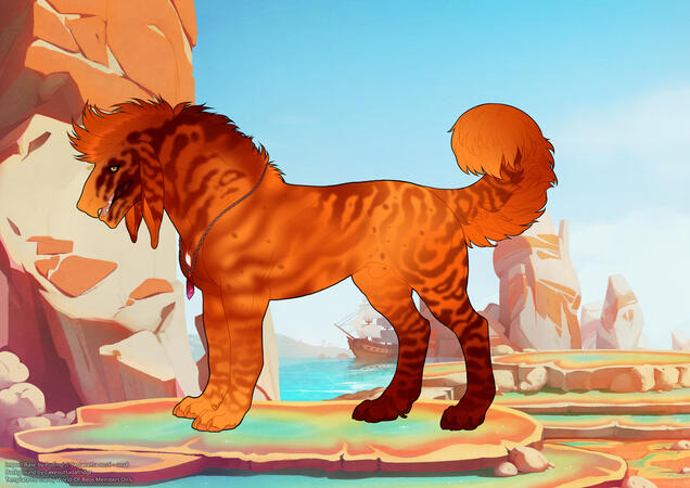 Anima ♂ 5M, Tabby, Mist, Roan, Rare Ears, UC Tail